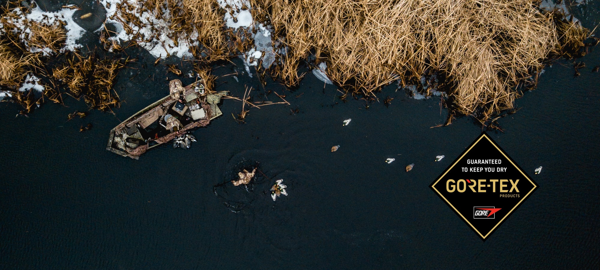 Bunch of guys Waterfowl hunting in the marsh | SITKA Gear