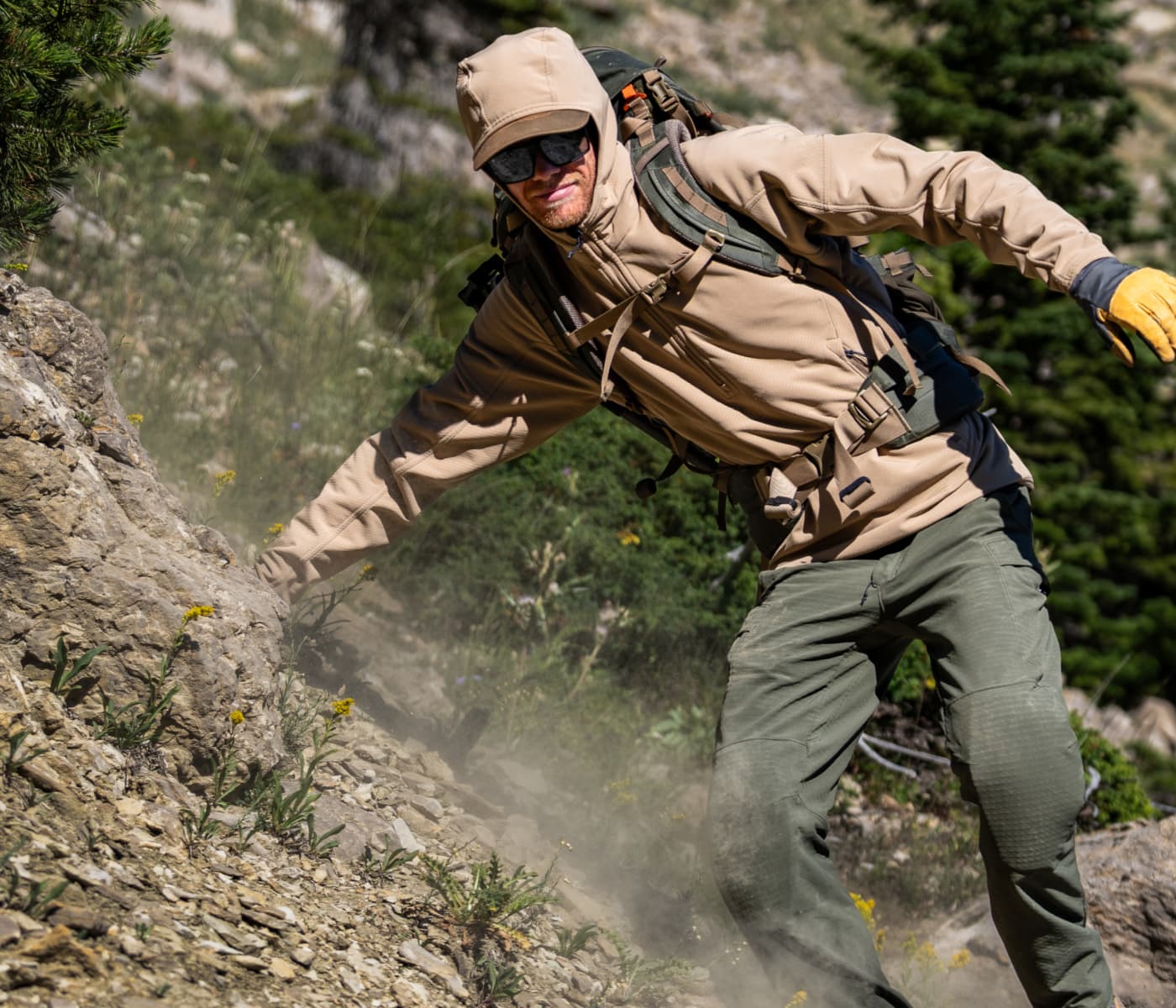 The Jetstream Jacket in Blaze Orange Subalpine and Blaze Orange Coyote | SITKA Gear